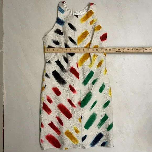 Milly Color Brushstroke Textured Sleeveless Dress – Size 2 – Made in USA - Picture 2 of 8